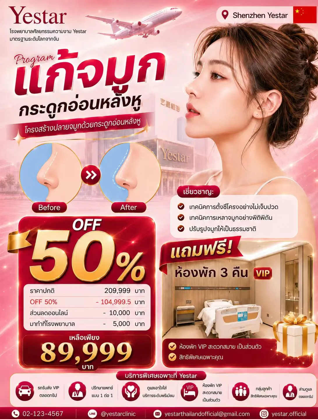 แก้จมูกกระดูกอ่อนหลังหู